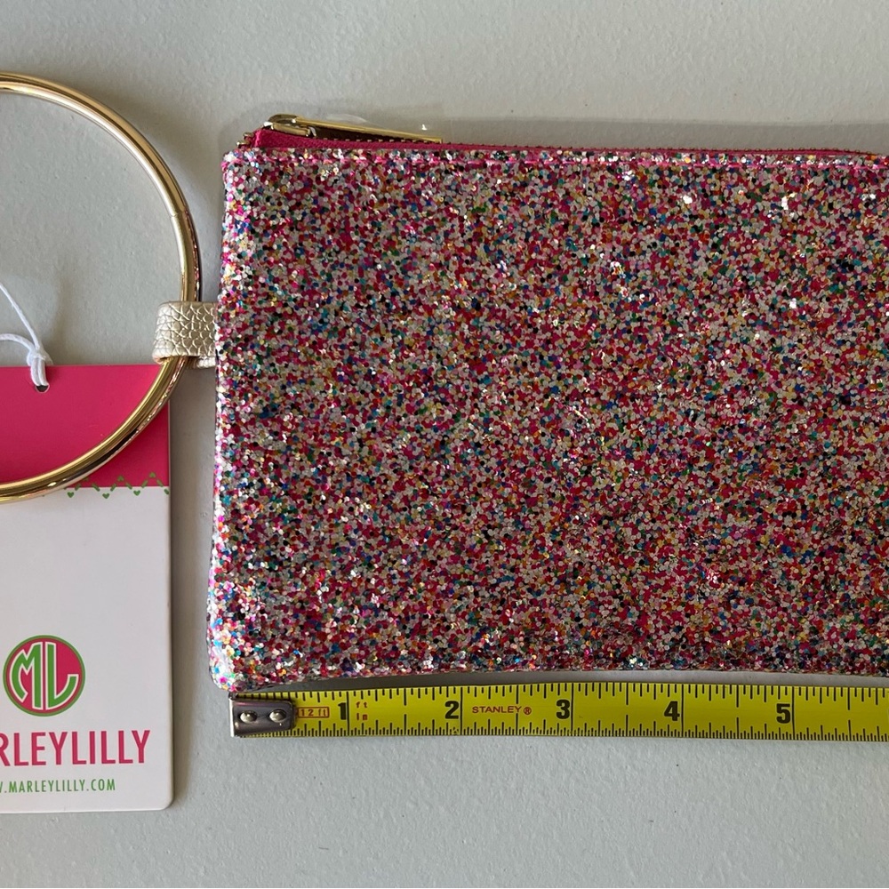 Marleylilly Multicolor Glitter Wristlet